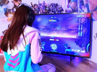 femdom control solo female | Gamer Dva Plays With Fuck Machine – Korpse Kitten | nerdy girls-0