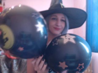 Pt 1 cuteblonde666 - Blowing Balloons For Halloween Fun-7