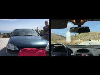 Ivy RosesRiding Dildo In Public Road On Car Hood-1