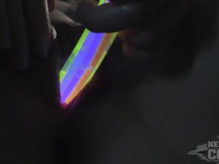 19yo Sharlote Penetrating Her Virgin Pussy With Glowsticks To Stretch  Herself-7