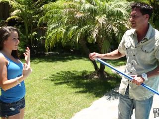 Charity Bangs loves pool boys? teen Marco Banderas, Charity Bangs-0