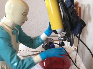 Rubber Electro Clinic - Elise Graves and Anna Rose - latex - medical clinic - electro - Stanley Jr. - gas mask - forced orgasms(Feet porn)-8