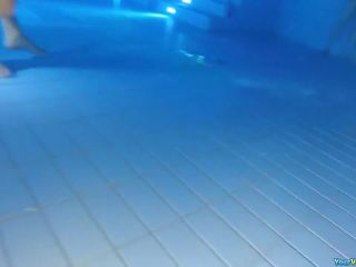 Underwater nude woman swimming-2