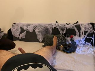 Catwoman revives Batman with hot fuck and great blowjob with facial creampie during Halloween - (Feet porn)-0