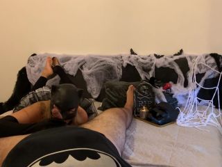 Catwoman revives Batman with hot fuck and great blowjob with facial creampie during Halloween - (Feet porn)-2