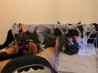 Catwoman revives Batman with hot fuck and great blowjob with facial creampie during Halloween - (Feet porn)-3