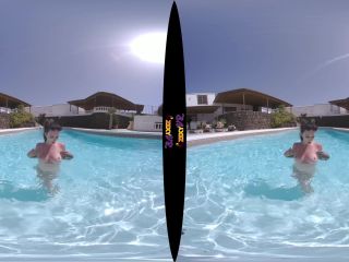 Tattooed & Topless In The Pool (VR Striptease-5