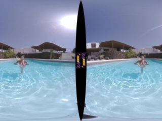 Tattooed & Topless In The Pool (VR Striptease-7