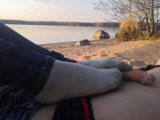 Oksifootjob – Public Footjob And Socksjob On The Beach 1920×1080 HD Foot-0