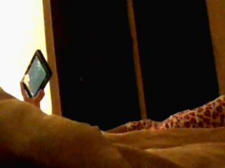 Wife watching phone porn and fingering pussy. hidden cam-0