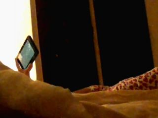 Wife watching phone porn and fingering pussy. hidden cam-5