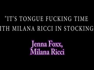 Jenna Foxx, Milana Ricci - Its Tongue Fucking Time-0