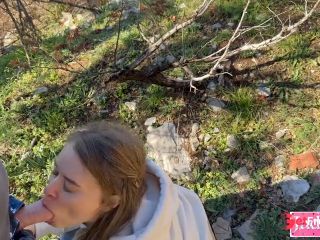 [GetFreeDays.com] Cute Girl Sucking Stranger Dick Outdoor While Hiking - He Fucked Her In Public Sex Clip October 2022-1