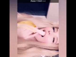 Belle delphine banana deepthroat and slimy mouth!-0