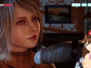 [GetFreeDays.com] Ashley from Resident Evil 4 provokes Leon by sucking a giant black dildo 3D Animation - Jazziuu Porn Stream October 2022-3