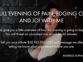 xxx clip 24 Mistress Sophia - Full Evening Of Pain, Edging, CEI And JOI With Me, bratty bunny femdom on pov -1