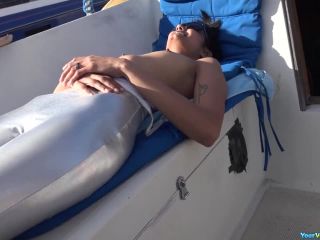 Undressing in boat and blowjob-3