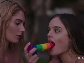 7281 Rainbow Dildo Lesbian Orgasms Lesbian-9