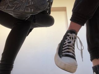 PETITE PRINCESS FEMDOM: DOUBLE POV SPITTING AND DIRTY SNEAKER SOLES WORSHIP 1080P - Shoe licking-4