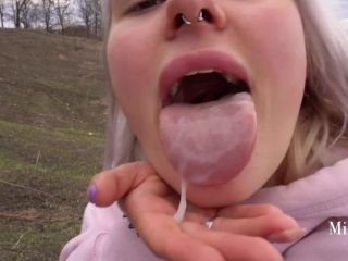 MiraDavidOur Bike Ride Turned Into A Sweet Blowjob With Cum In Mouth - 1080p-9