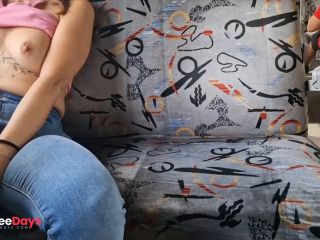 [GetFreeDays.com] in a train full of people I flash my tits and massage my big tits Sex Clip July 2023-3