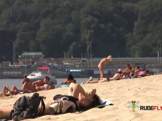 Caught cumming on nude beach!-7