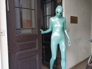 Zentai love in public Public!-2