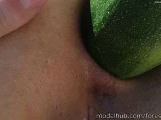 Forest Whore - Giant zucchini destroys tight ass of russian whore-6