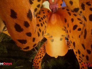 [GetFreeDays.com] Sexy leopard girl fucks alpha male in furry sex from Wild Life Adult Video June 2023-7