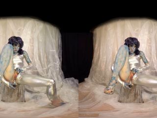 Bravo Models Cosplay 3D VR Videos  357 Rebecca Black  Blue Airbrush Bod-4