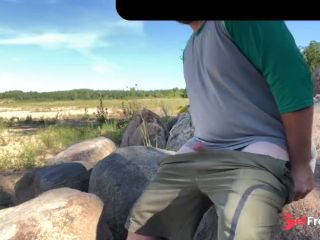 [GetFreeDays.com] Horny On The Great Outdoors Masturbating On A Set Of Rock Boulders Adult Clip March 2023-6