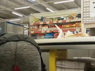 Hot ass bending over at the cashier in supermarket-5