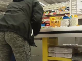 Hot ass bending over at the cashier in supermarket-7