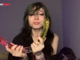 [GetFreeDays.com] dumb emo spits n explores new gummy worm double dildo Porn Leak February 2023-2