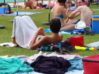 Funny pervert caught by the pool-0