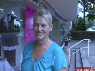 Chubby Short Haired German Milf Picked Up On The Street For Casting-0