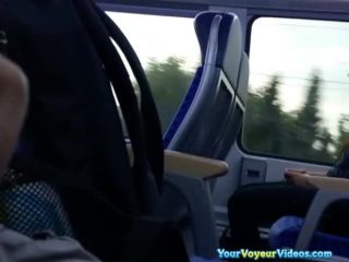 Dude plays with his cock in public transportation-1