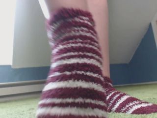online porn clip 1 Fluffy Red Striped Socks | foot | fetish porn femdom teacher-3