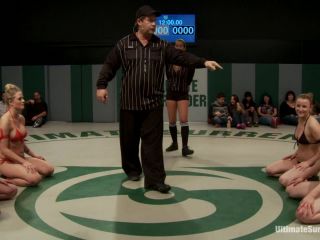 [Isis Love ] 4 girl un-scripted Tag Team wrestling! Shot live, in front of a public audience Brutal sexual action - December 6, 2011-0