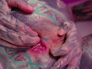 Anuskatzz BDSM-Latex-NEEDLE-anal-prolaps-play on tattoo sissy femdom-8