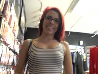 TrinityMay33 aka Trinity May in public flashing breakfast 3 porn stores on webcam -4