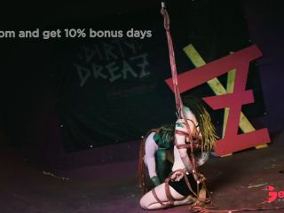 [GetFreeDays.com] Skinny Goth Girl get shibari suspension - Bondage bdsm private sesion Sex Stream June 2023-8