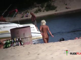 Nude Beach - Cute girl Mastubating on Lake  3-6