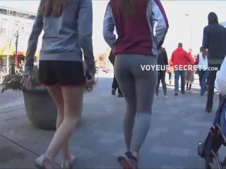 Clumsy teen girl got a hot ass in tights-0