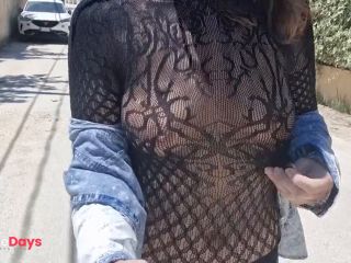 [GetFreeDays.com] in a transparent outfit, she crossbows drivers in public in the city, her breasts are visible, her n Sex Leak March 2023-3