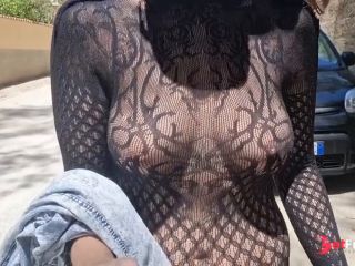 [GetFreeDays.com] in a transparent outfit, she crossbows drivers in public in the city, her breasts are visible, her n Sex Leak March 2023-9