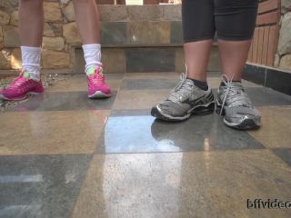 Foot humiliation – Bffvideos – Worship Goddesses Sweaty Feet After Gym Pt.1-0