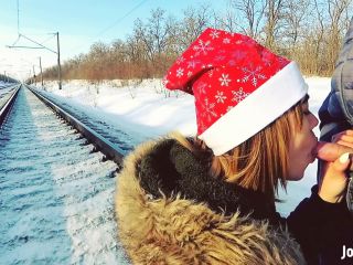 Nice Jane Brown Winter Outdoor Amateur Blowjob On The Railway Jane Bro ...-2