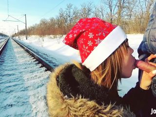 Nice Jane Brown Winter Outdoor Amateur Blowjob On The Railway Jane Bro ...-3