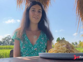 [GetFreeDays.com] Cumwalk in Public Cafe Eating Pasta Carbonara with Sperm on Face Adult Clip February 2023-2